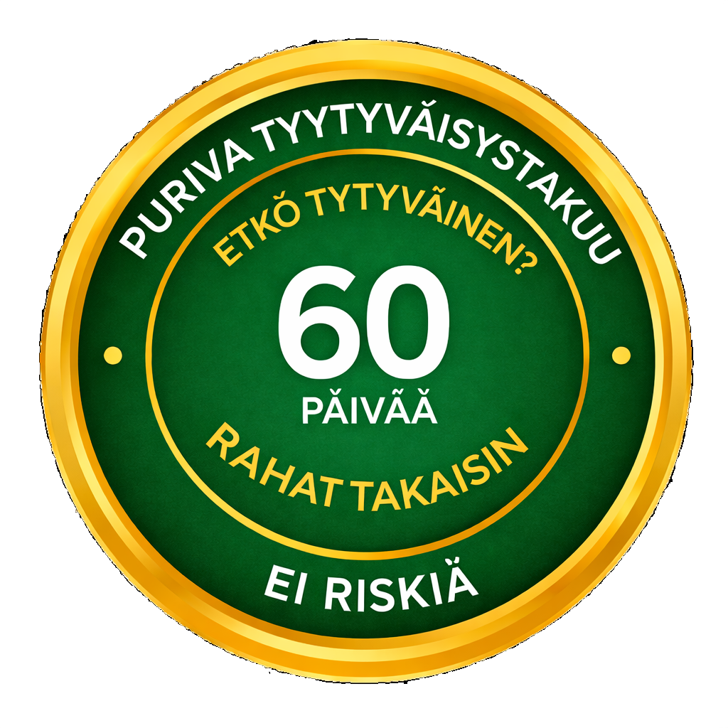 PURIVA 60 päivän rahat takaisin takuu ilman riskiä
